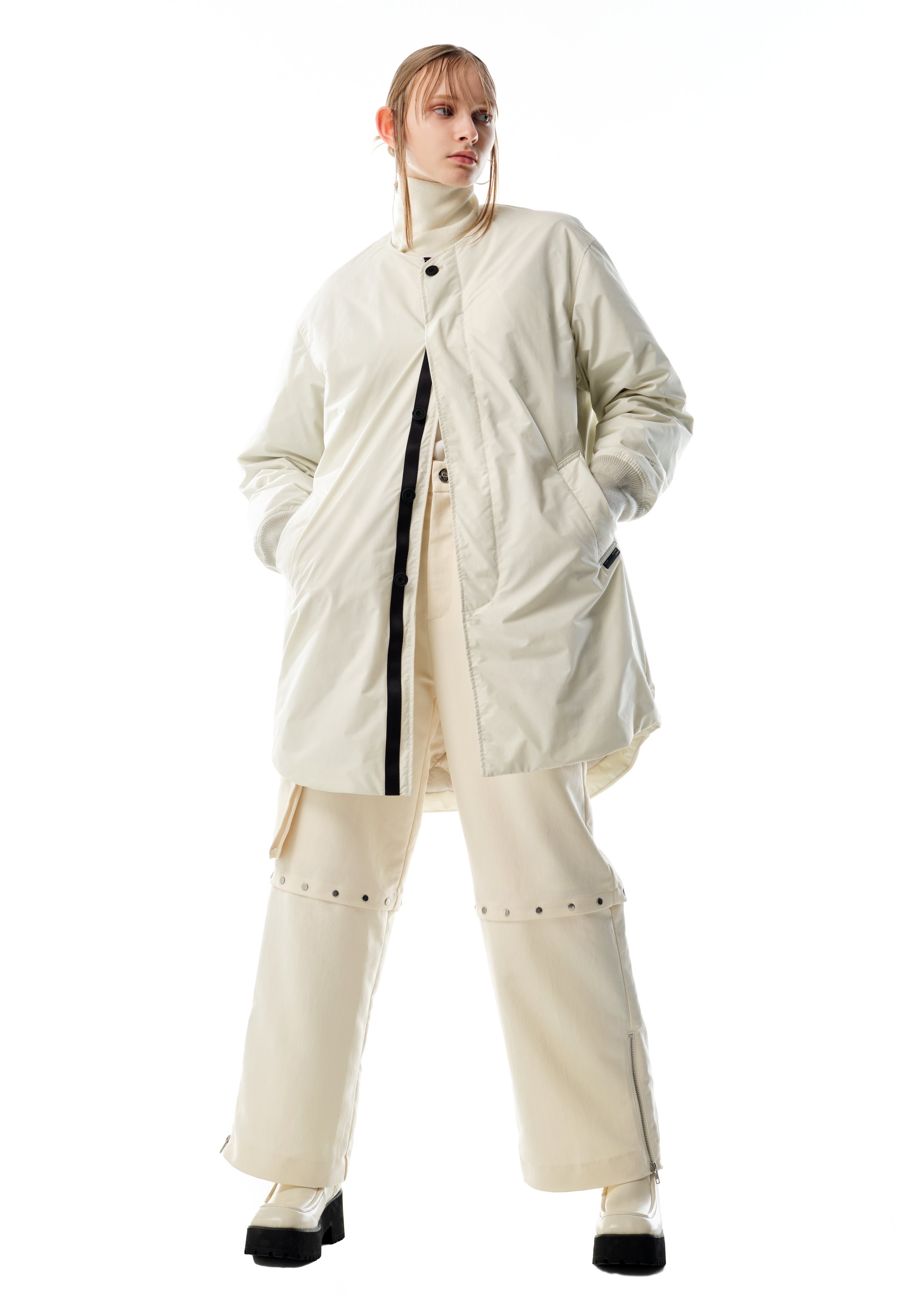 Backquilting Long Down Coat